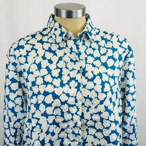 Vintage New Land n Sea Floral Blouse Womens Size 12